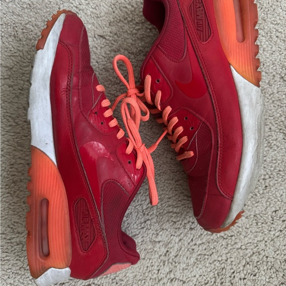Nike Red and Orange Air Max Sneakers - Picture 1 of 6